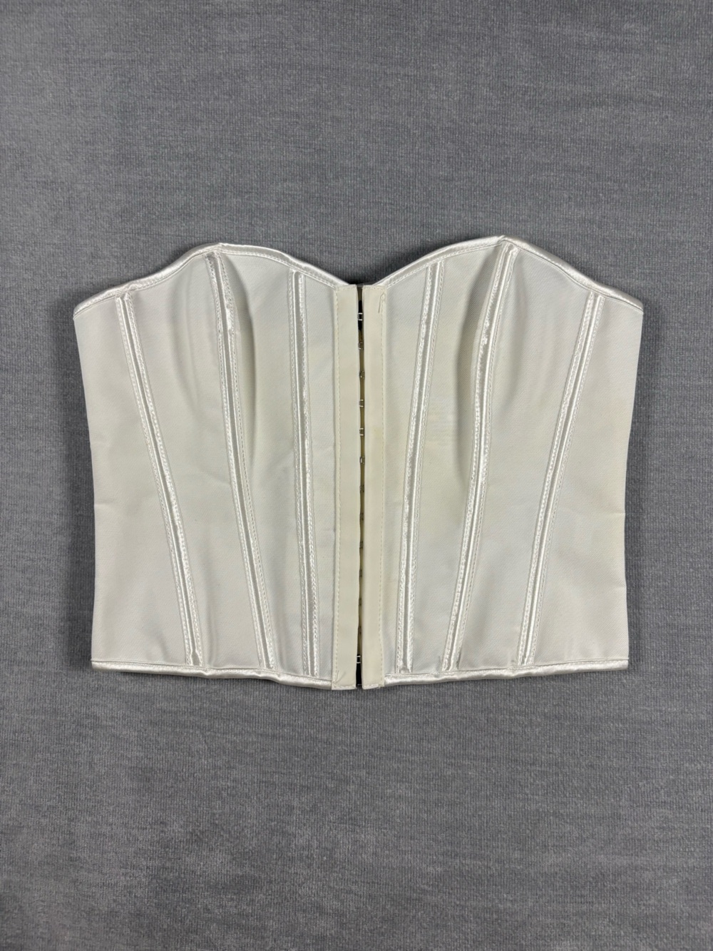 White Structured Boned‎ Bustier Corset Top
